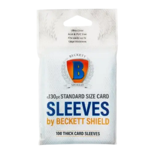 Beckett Shield - Thick Card Sleeves – Clear – 130PT Pochettes épaisses pour cartes standard (100)