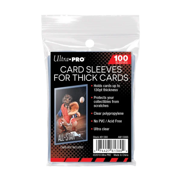 Ultra Pro - Thick Card Sleeves - Clear – 130PT Pochettes épaisses pour cartes standard (100)
