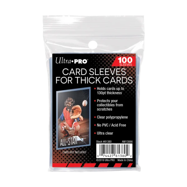 Ultra Pro - Thick Card Sleeves - Clear – 130PT Pochettes épaisses pour cartes standard (100)