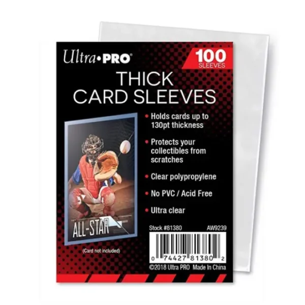 Ultra Pro - Thick Card Sleeves - Clear – 130PT Pochettes épaisses pour cartes standard (100)