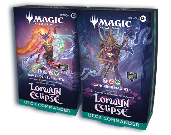 Magic: The Gathering - Lorwyn Eclipsed - Danse des Éléments + Gangrène maudite - Pack Deck Commander FR (2)