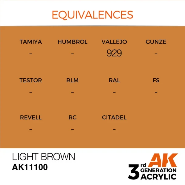 AK Interactive - Light Brown 17ml - AK11100