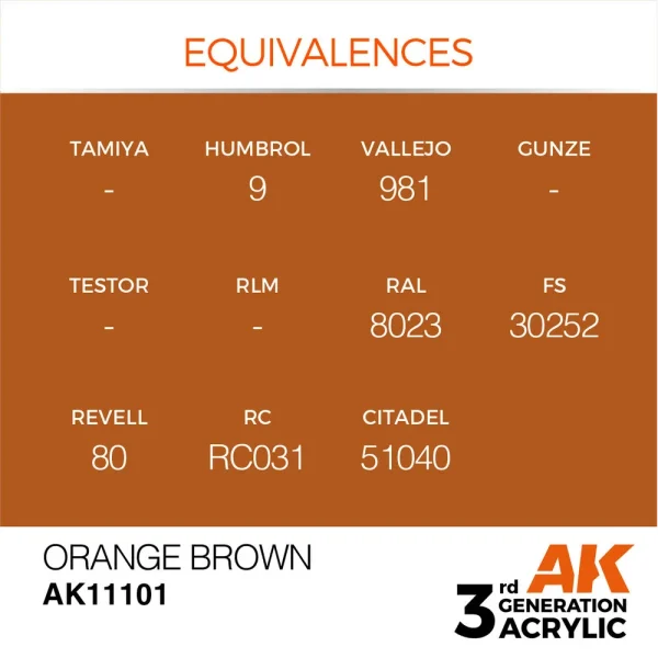 AK Interactive - Orange Brown 17ml - AK11101