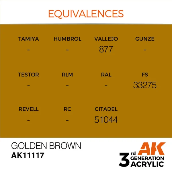 AK Interactive - Golden Brown 17ml - AK11117