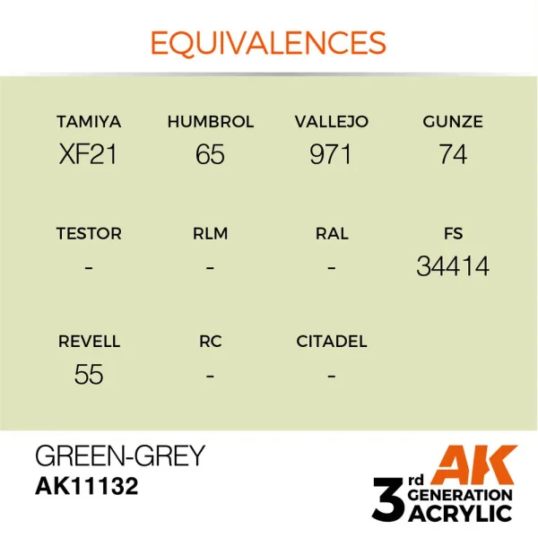 AK Interactive - Green-Grey 17ml - AK11132