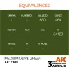 5568303812-1 AK Interactive - Medium Olive Green 17ml - AK11148