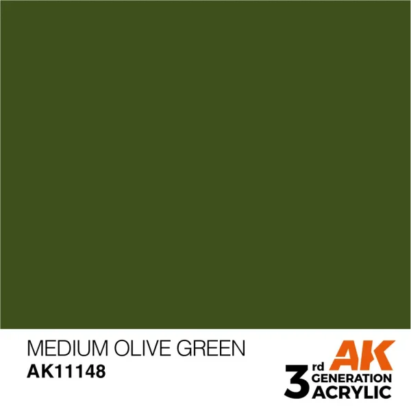 5568303812 AK Interactive – Medium Olive Green 17ml – AK11148 - AK Interactive - Ludik Vault