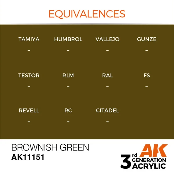 AK Interactive - Brownish Green 17ml - AK11151