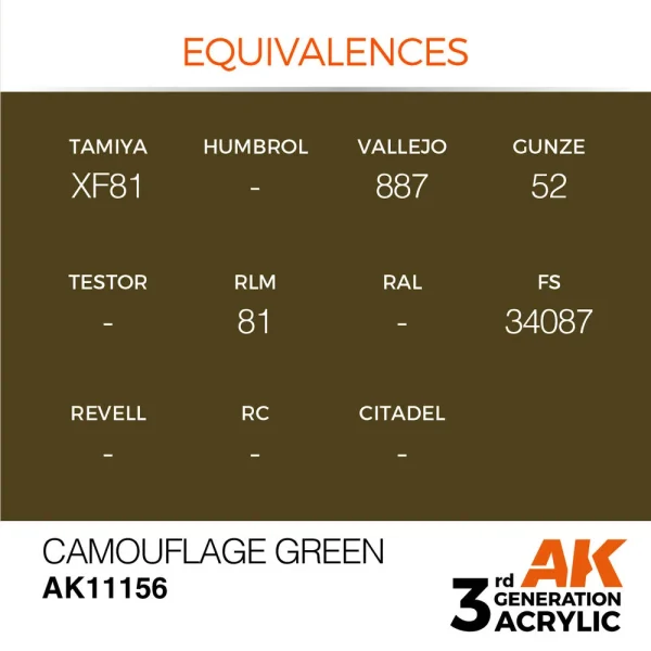 AK Interactive - Camouflage Green 17ml - AK11156