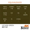 5568303904-1 AK Interactive - US Dark Green 17ml - AK11157