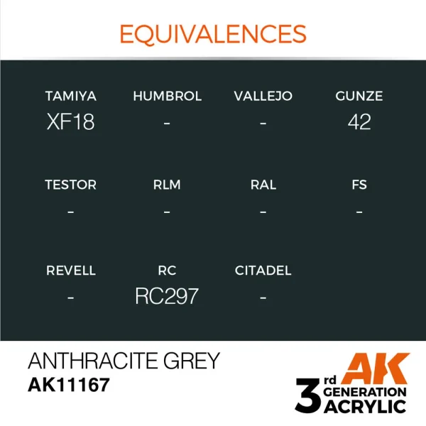 AK Interactive - Anthracite Grey 17ml - AK11167