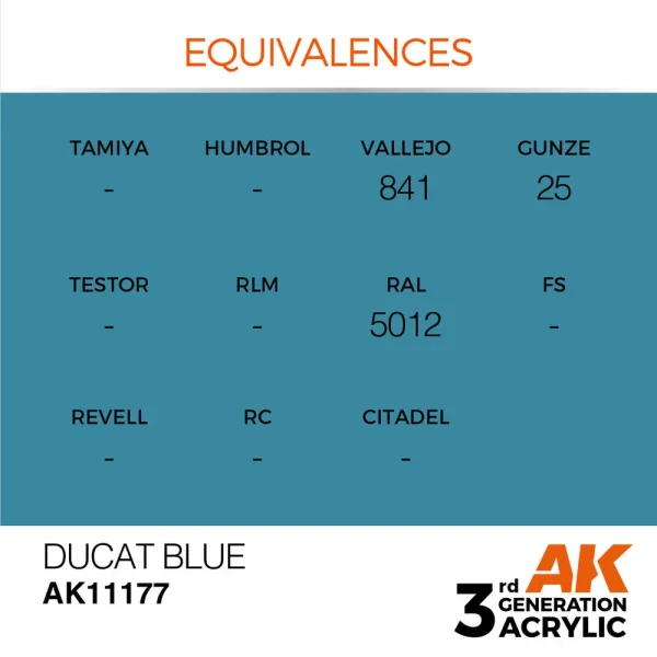 5568304109-1 AK Interactive - Ducat Blue 17ml - AK11177