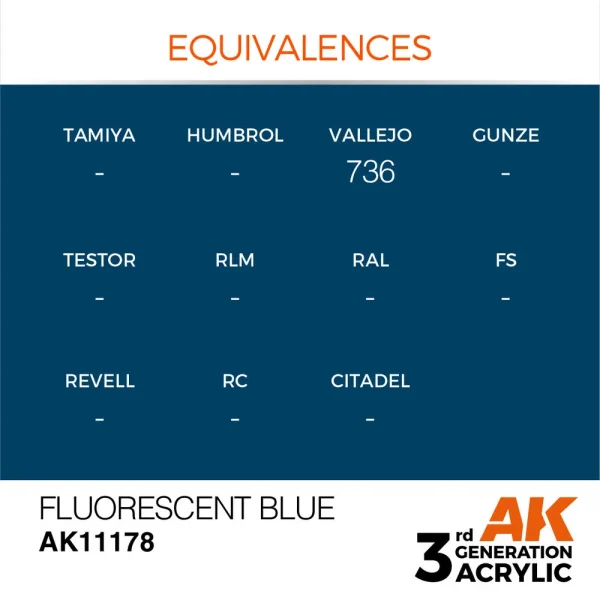 5568304116-1 AK Interactive - Fluorescent Blue 17ml - AK11178