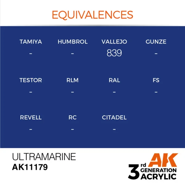 5568304123-1 AK Interactive - Ultramarine 17ml - AK11179