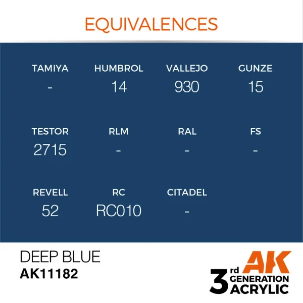 5568304154-1 AK Interactive - Deep Blue 17ml - AK11182
