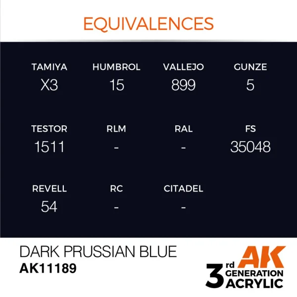 5568304222-1 AK Interactive - Dark Prussian Blue 17ml - AK11189