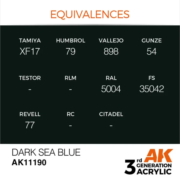 5568304239-1 AK Interactive - Dark Sea Blue 17ml - AK11190