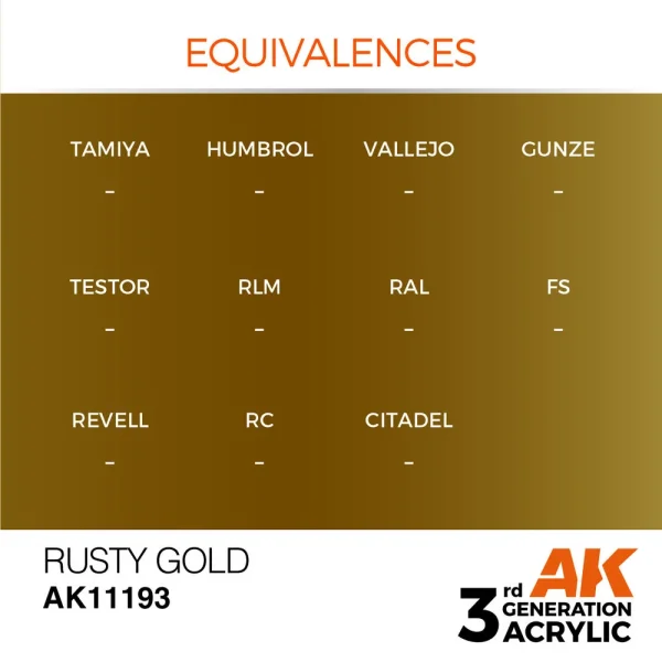 AK Interactive - Rusty Gold 17ml - AK11193