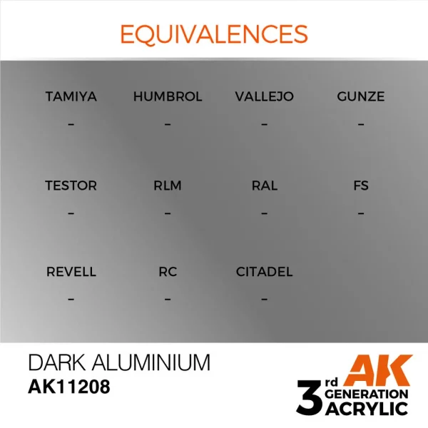 5568304413-1 AK Interactive - Dark Aluminium 17ml - AK11208