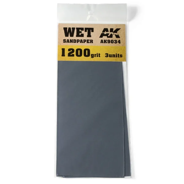 5568305397 AK Interactive – Wet Sandpaper 1200 Grit. 3 units – AK9034 - AK Interactive - Ludik Vault