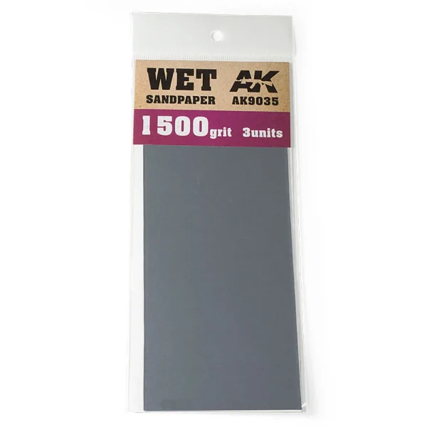 5568305403 AK Interactive – Wet Sandpaper 1500 Grit. 3 units – AK9035 - AK Interactive - Ludik Vault