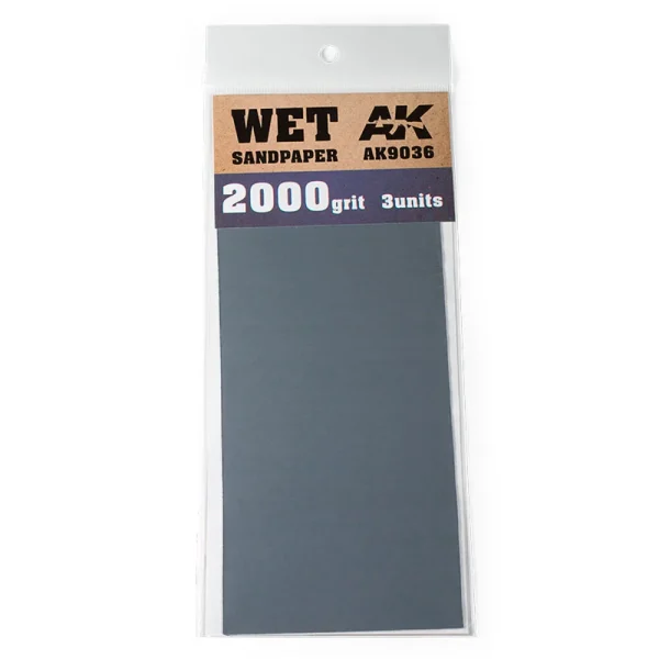 5568305410 AK Interactive – Wet Sandpaper 2000 Grit. 3 units – AK9036 - AK Interactive - Ludik Vault