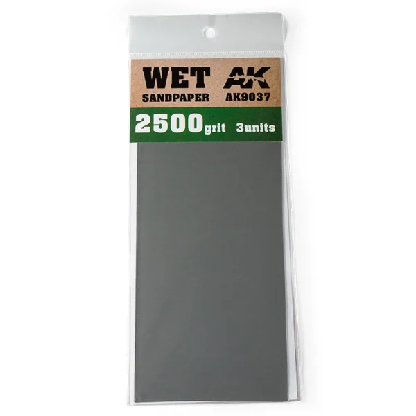 5568305427 AK Interactive – Wet Sandpaper 2500 Grit. 3 units – AK9037 - AK Interactive - Ludik Vault