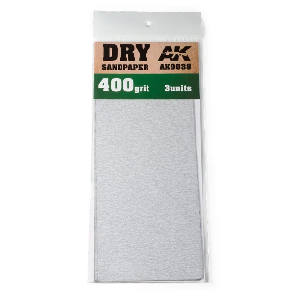 5568305434 AK Interactive – Dry Sandpaper 400 Grit. 3 units – AK9038 - AK Interactive - Ludik Vault