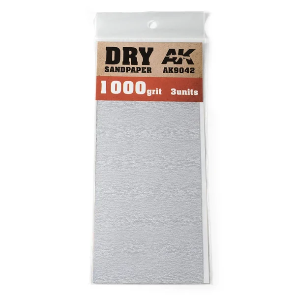 5568305465 AK Interactive – Dry Sandpaper 1000 Grit. 3 units – AK9042 - AK Interactive - Ludik Vault