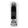 AK Interactive – SET 5 PINCELES DE SILICONA DUREZA MEDIA. TAMAÑO MEDIO / SET OF 5 SILICONE BRUSHES MEDIUM HARD TIP MEDIUM – AK9086 - AK Interactive - Ludik Vault