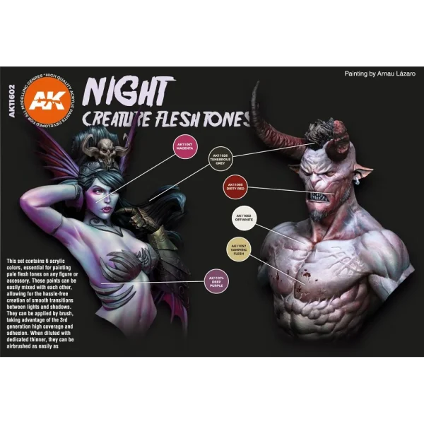 AK Interactive - NIGHT CREATURES FLESH TONES - AK11602