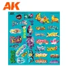5568307421-1 AK Interactive - SURTIDO DE CALCAS DE GRAFFITIS - AK9091