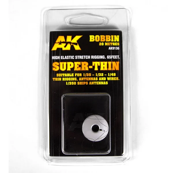 5568307551 AK Interactive – ELASTIC RIGGING BOBBINSUPER-THIN – AK9136 - AK Interactive - Ludik Vault