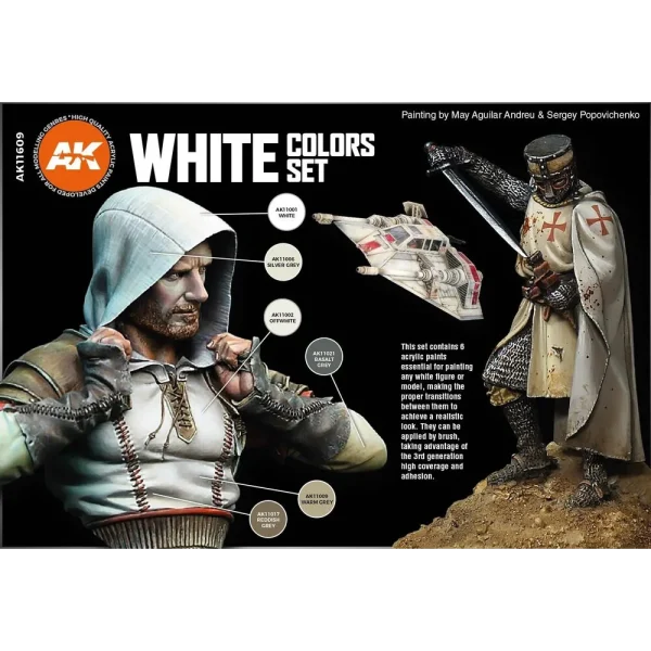 AK Interactive - WHITE COLORS SET - AK11609