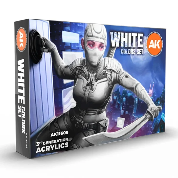 AK Interactive – WHITE COLORS SET – AK11609 - AK Interactive - Ludik Vault