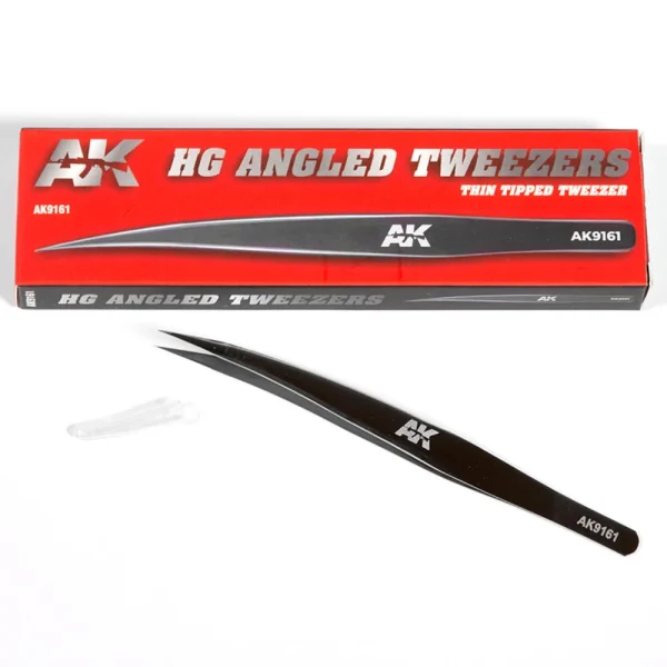 AK Interactive - HG ANGLED TWEEZERS 01 (THIN TIPPED) - AK9161