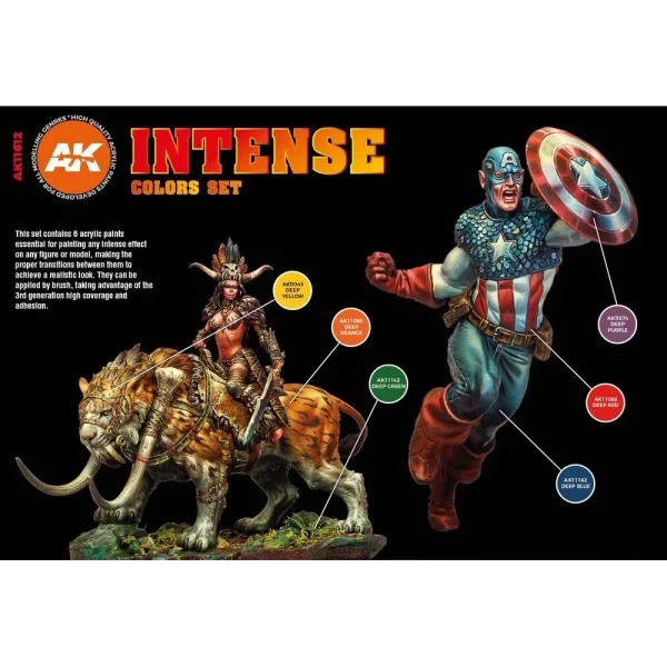5568308091-1 AK Interactive - INTENSE COLORS SET - AK11612