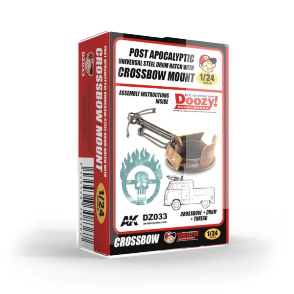 5568308367 AK Interactive – UNIVERSAL STEEL DRUM HATCH WITH CROSSBOW MOUNT / BALLESTA POST APOCALÍPTICA CON MONTURA DE TAMBOR – DZ033 - AK Interactive - Ludik Vault