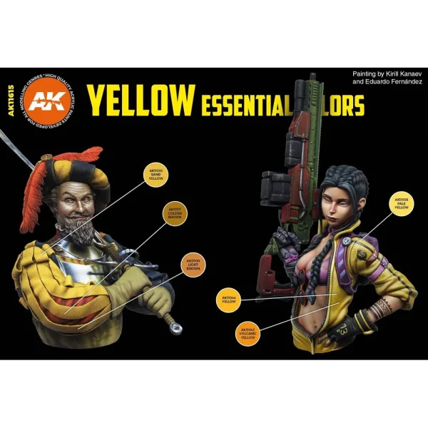5568309357-1 AK Interactive - YELLOW ESSENTIAL COLORS 3GEN SET - AK11615
