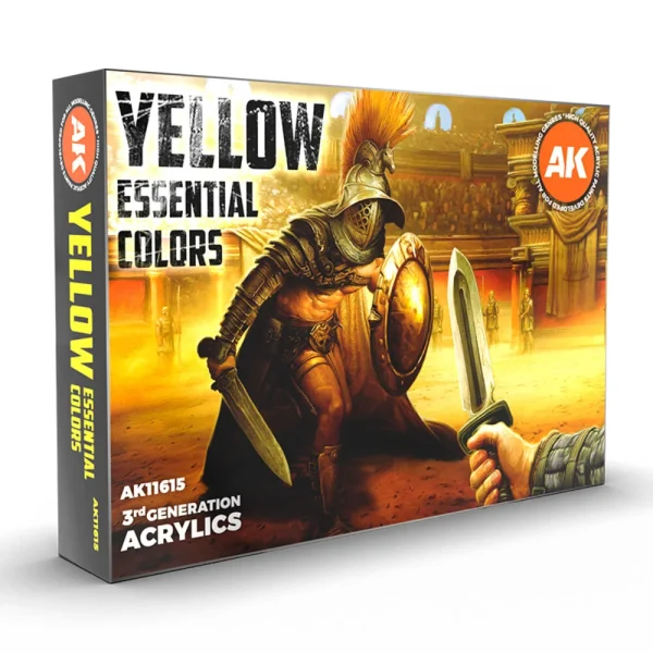 5568309357 AK Interactive – YELLOW ESSENTIAL COLORS 3GEN SET – AK11615 - AK Interactive - Ludik Vault