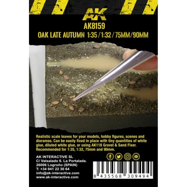5568309494-1 AK Interactive - OAK LATE AUTUMN LEAVES 1/35 - AK8159