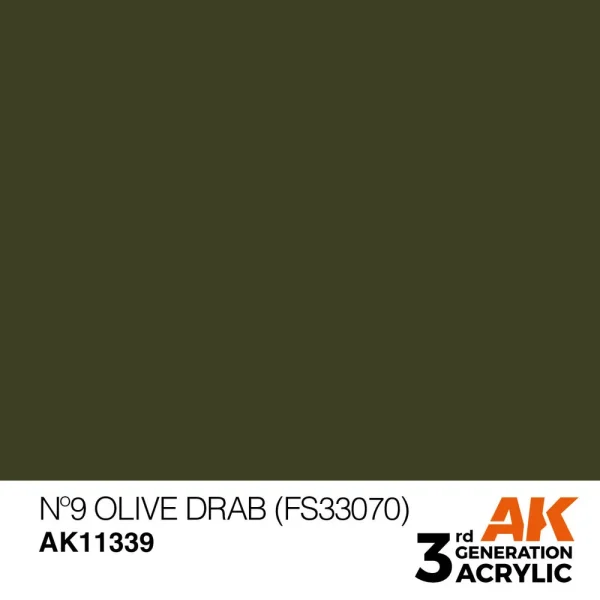 5568310025 AK Interactive – Nº9 Olive Drab (FS33070) – AK11339 - AK Interactive - Ludik Vault