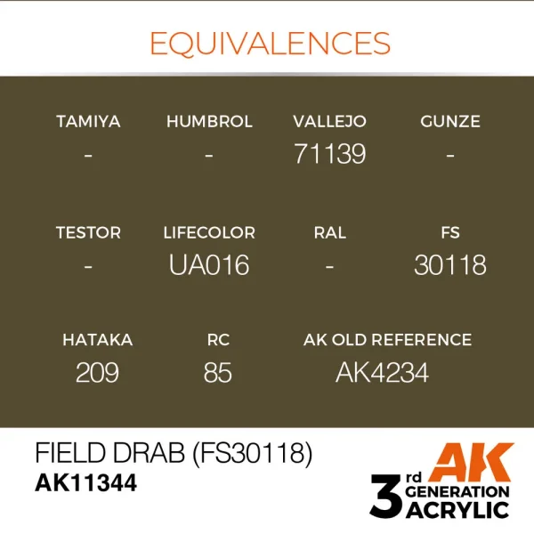 AK Interactive - Field Drab (FS30118) - AK11344
