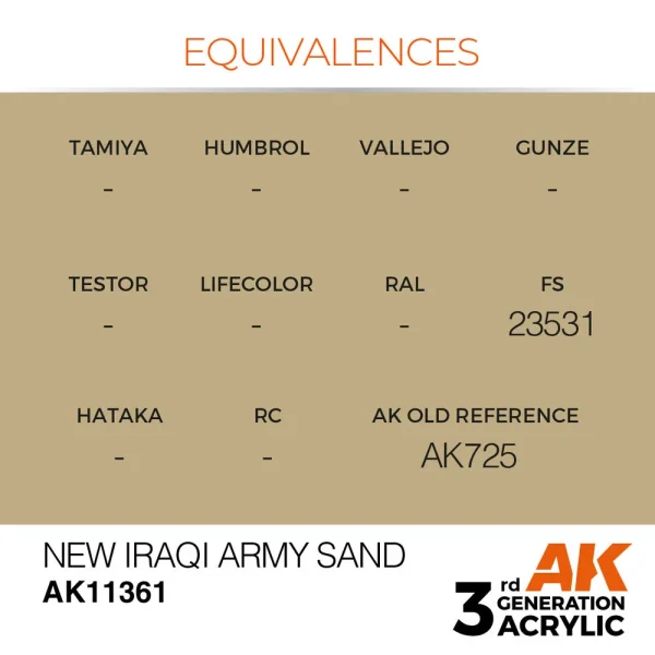 AK Interactive - New Iraqi Army Sand - AK11361