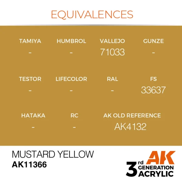 5568310292-1 AK Interactive - Mustard Yellow - AK11366