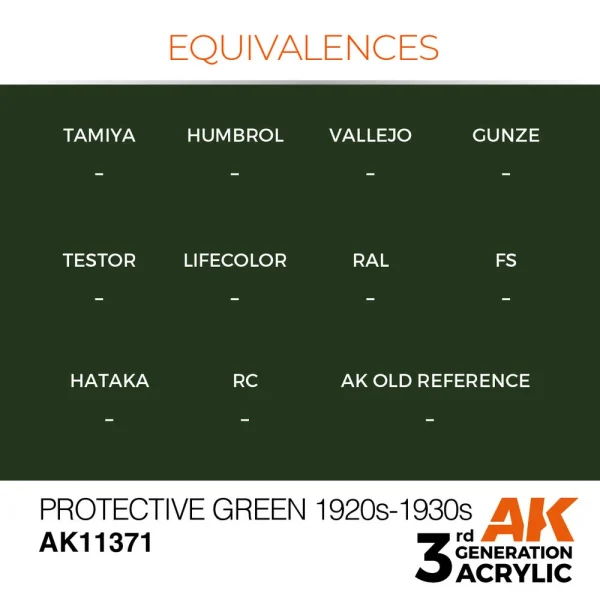 5568310346-1 AK Interactive - Protective Green 1920s-1930s - AK11371