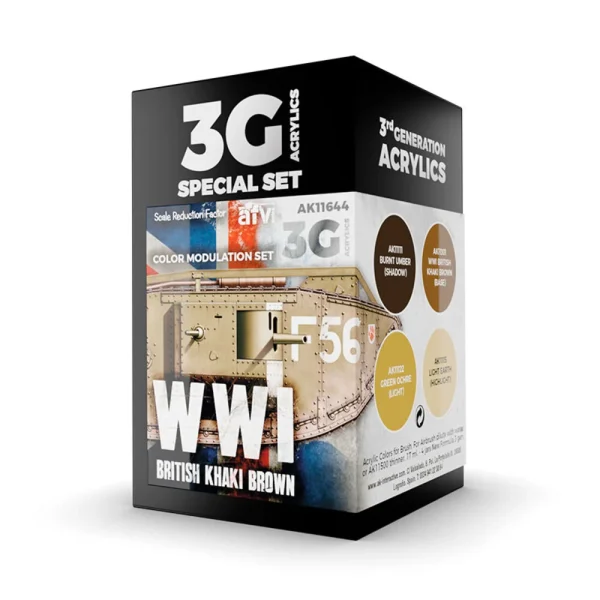 5568310667 AK Interactive – MODULATION WWI BRITISH COLORS 3G – AK11644 - AK Interactive - Ludik Vault