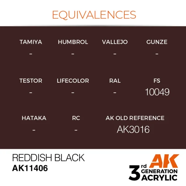 AK Interactive - Reddish Black - AK11406