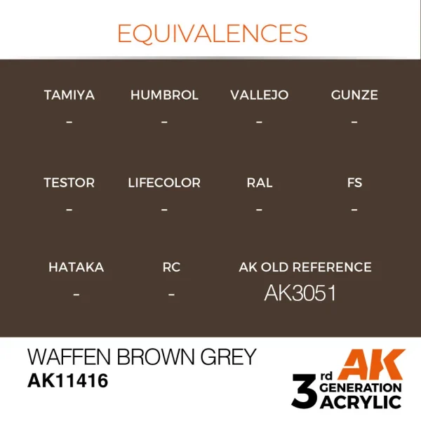 5568310827-1 AK Interactive - Waffen Brown Grey - AK11416