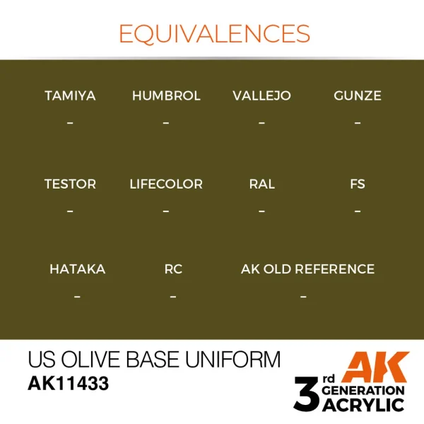 5568310995-1 AK Interactive - US Olive Base Uniform - AK11433
